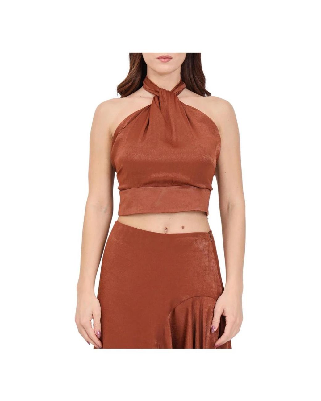 Akep Red Sleeveless Tops