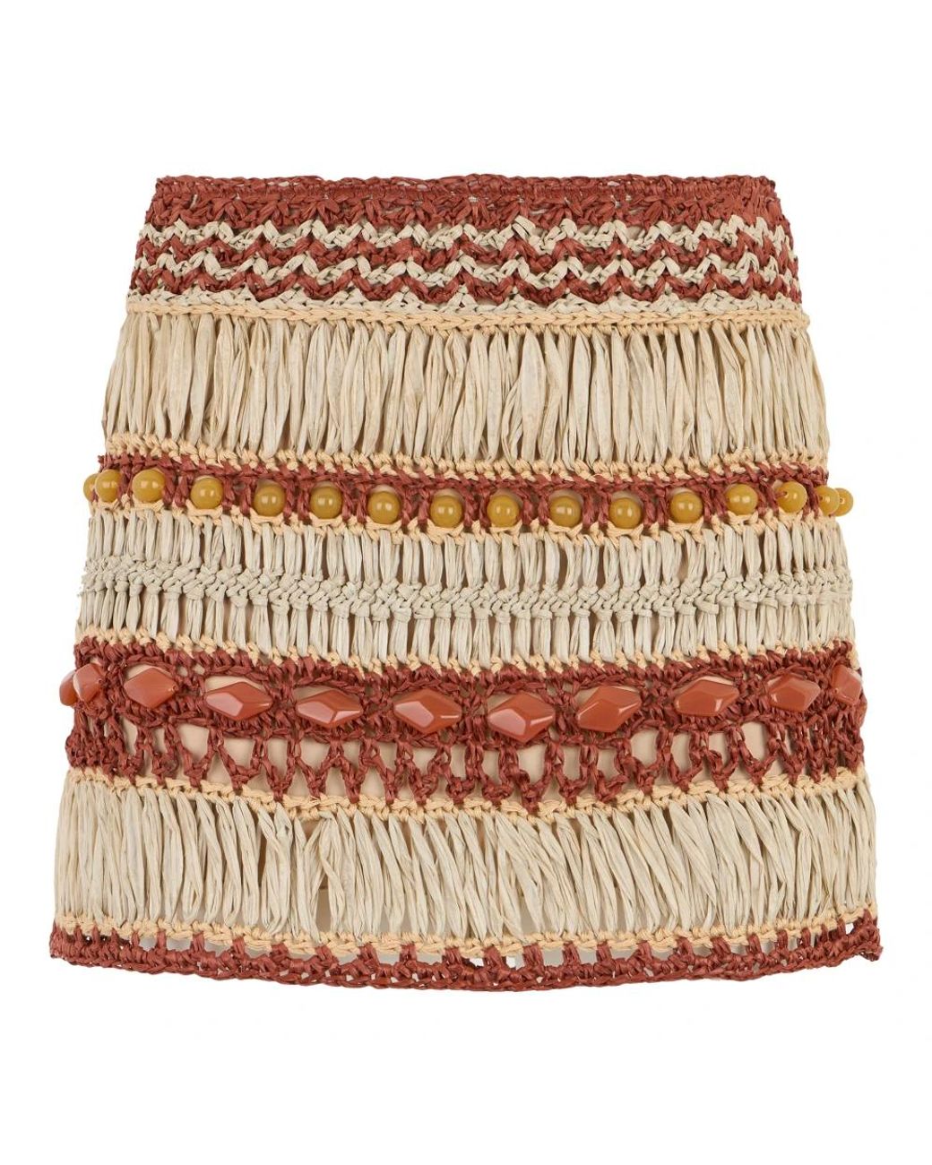 Alberta Ferretti Natural Short Skirts