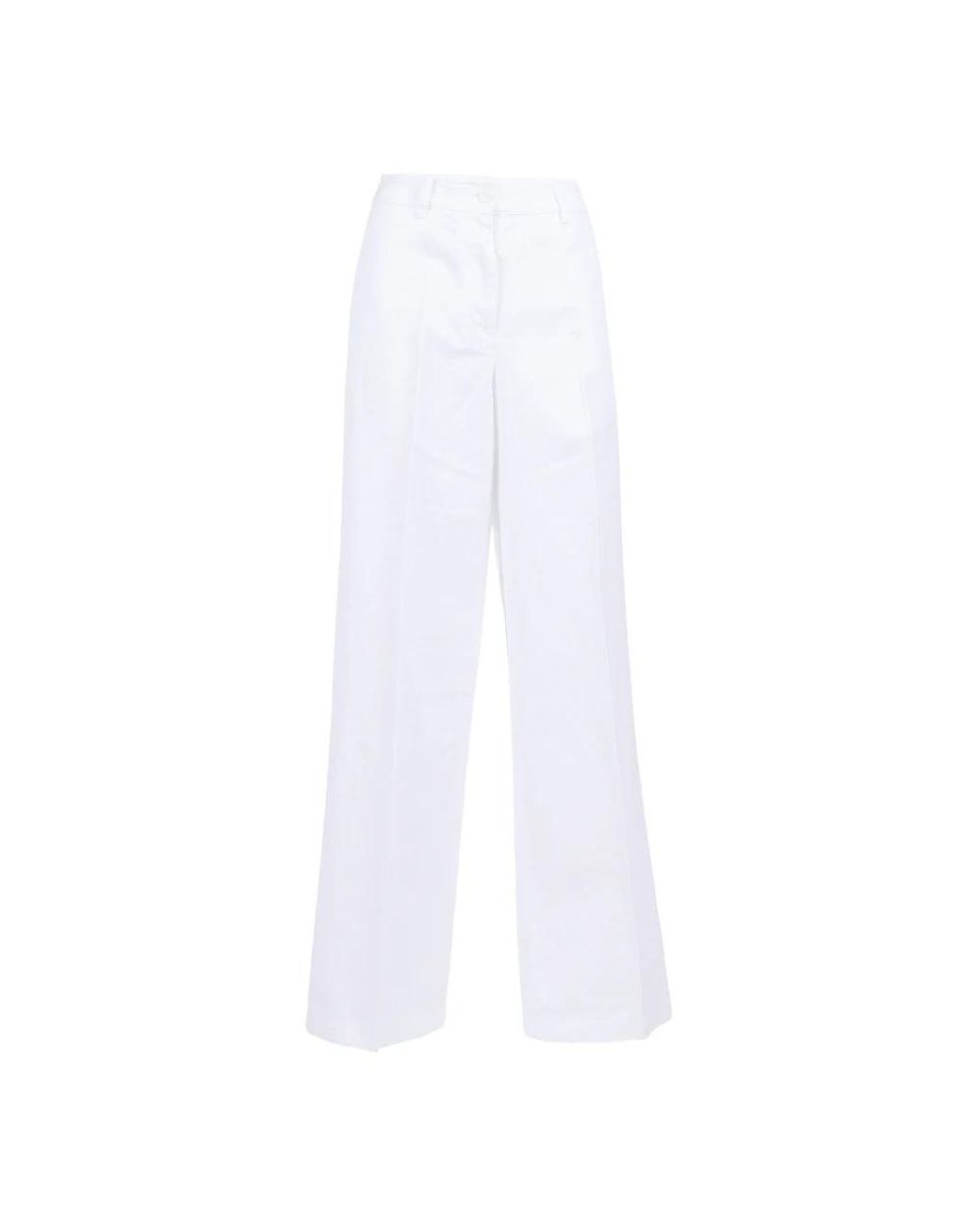 Aspesi White Wide Trousers