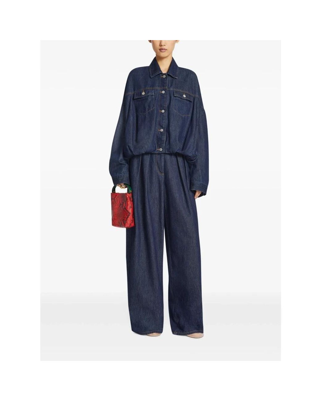 Dries Van Noten Blue Wide Jeans