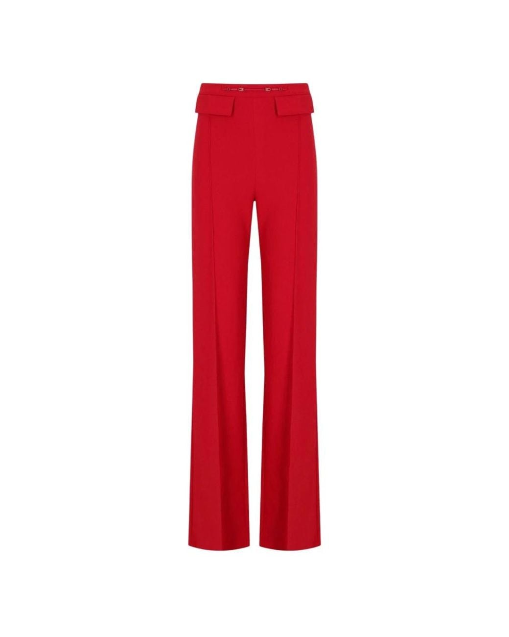 Elisabetta Franchi Red Wide Trousers