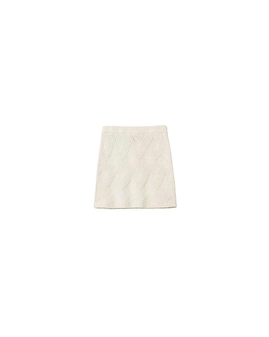 Twinset White Short Skirts