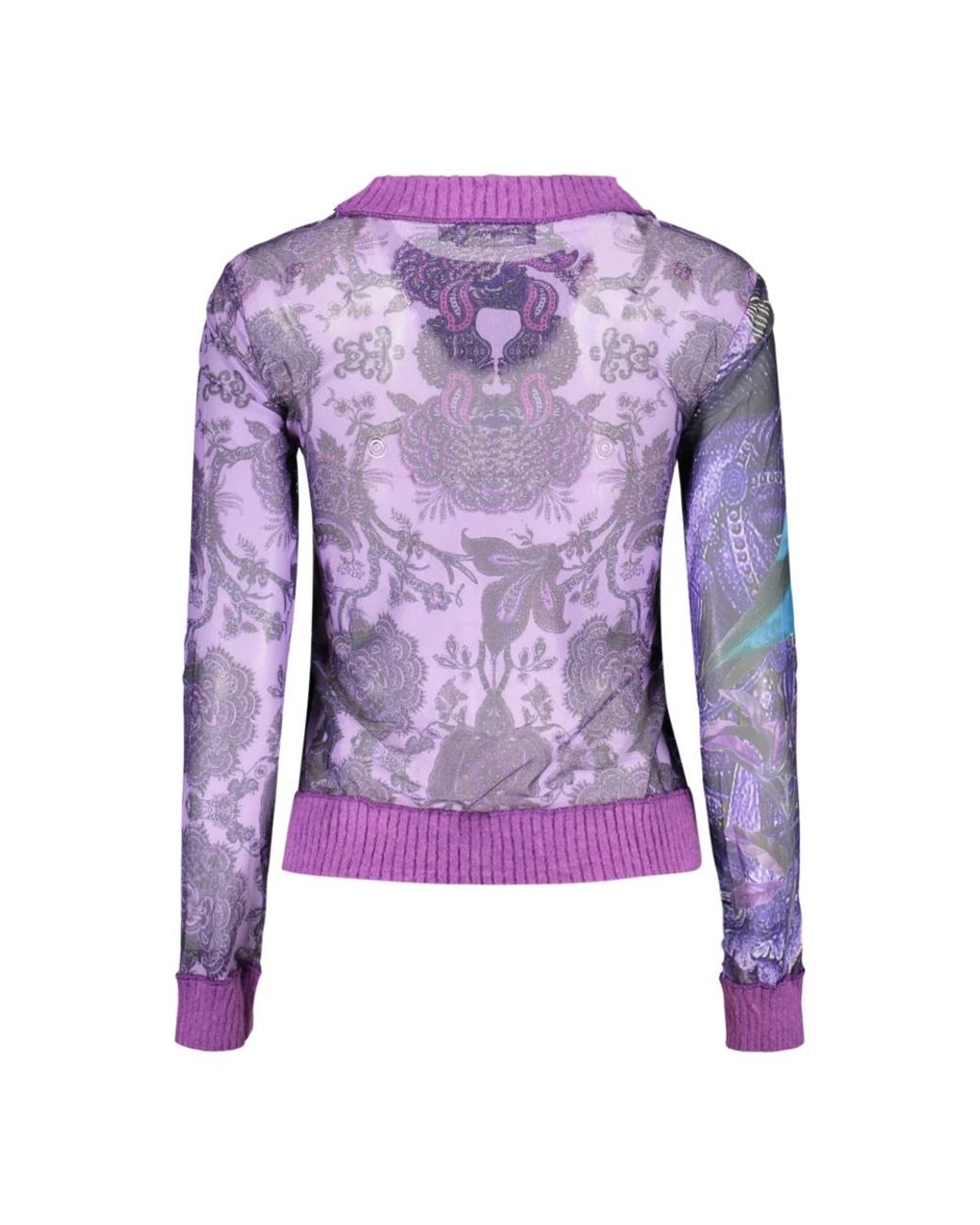 Desigual Purple Long Sleeve T-Shirts