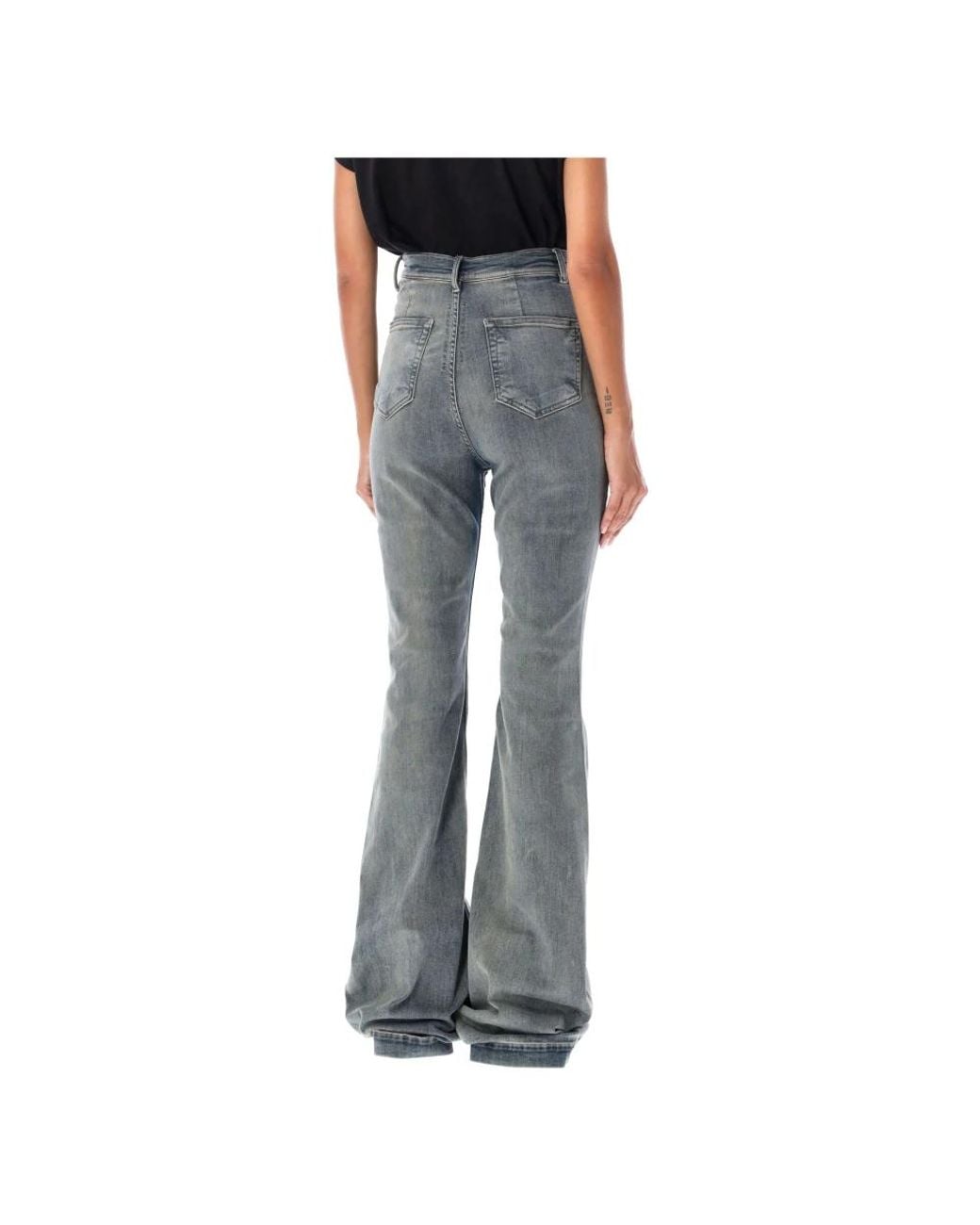 Rick Owens Gray Flare Jeans