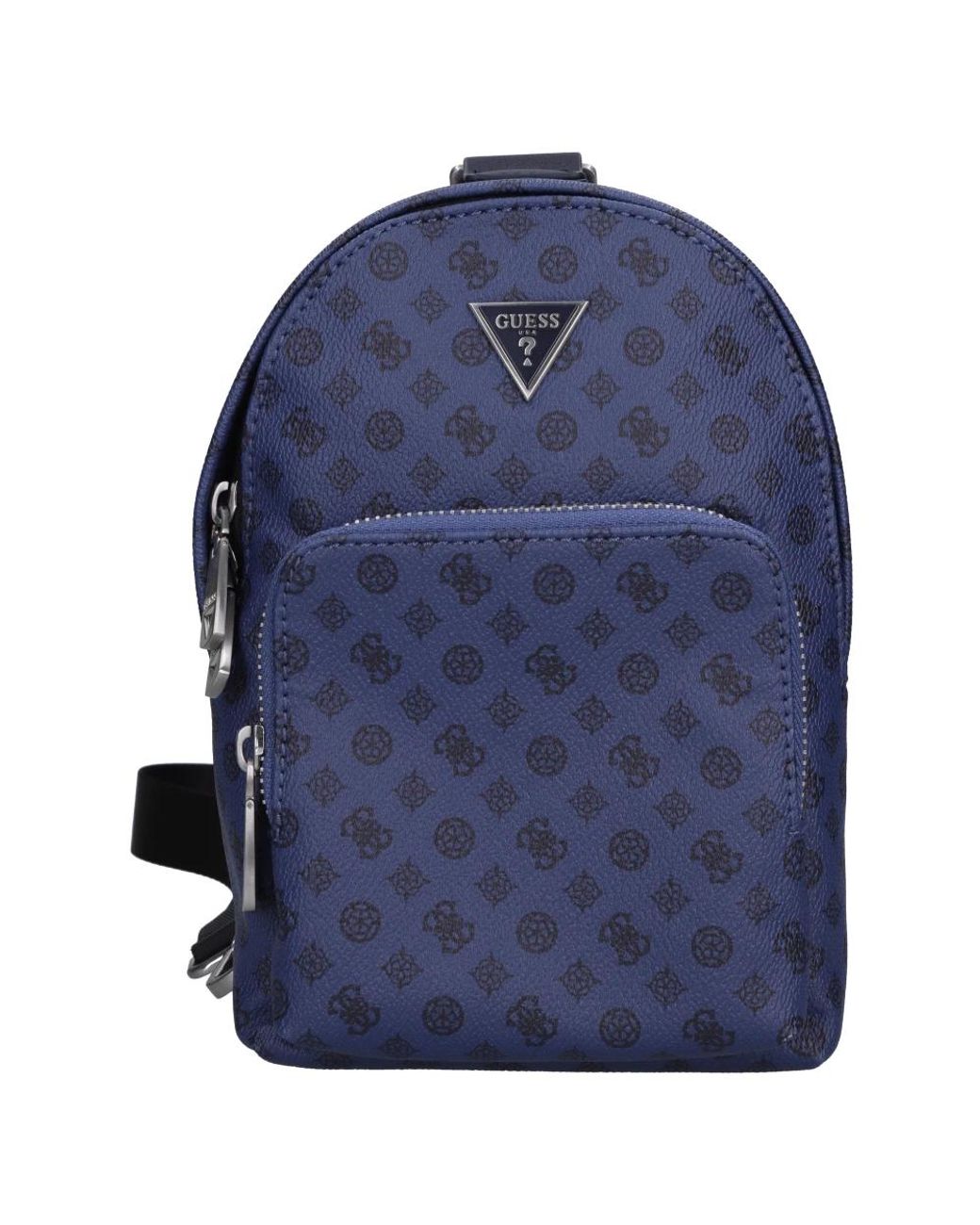 Guess Tassen ,Blauw ,Monospalla Faux Leather Rugzak in het Blue voor heren