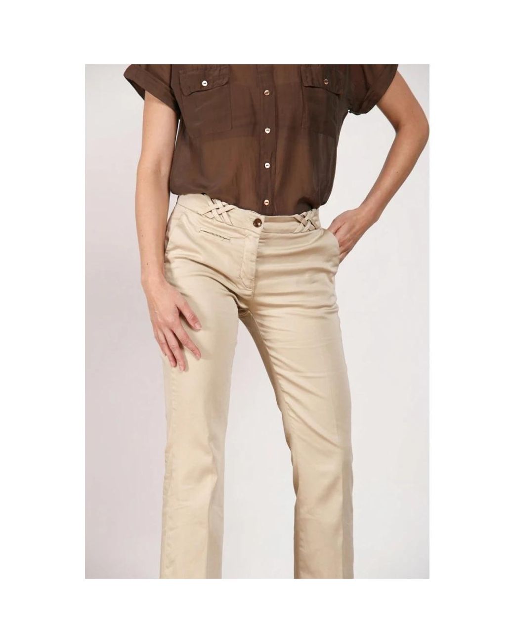 Mason's Natural Wide Trousers