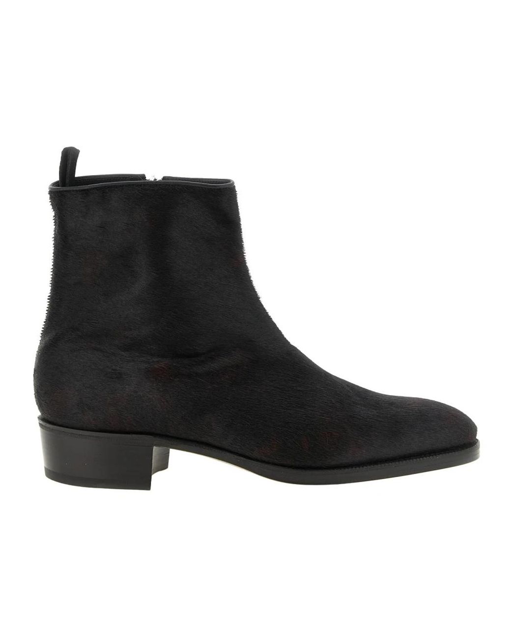 John Lobb Black Heeled Boots for men