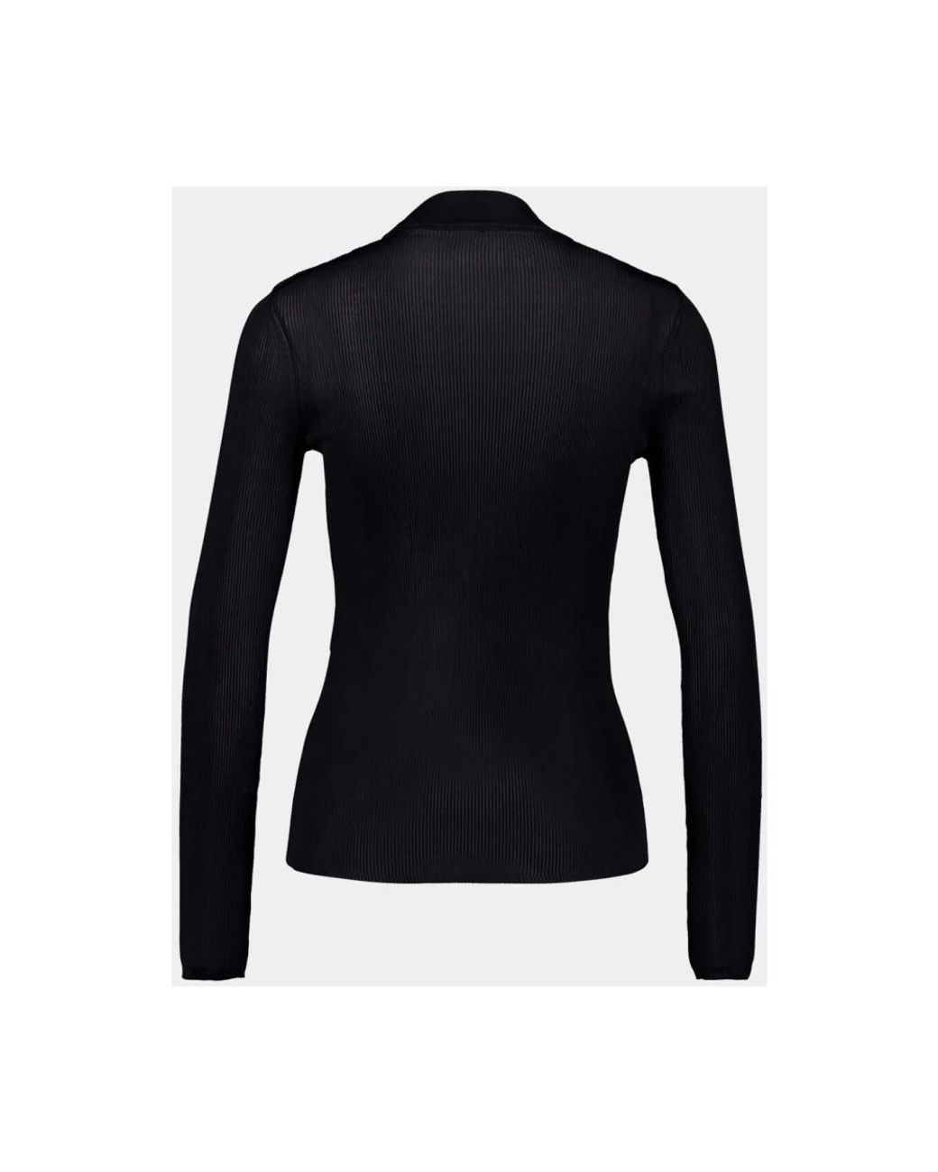 Saint Laurent Black Round-Neck Knitwear