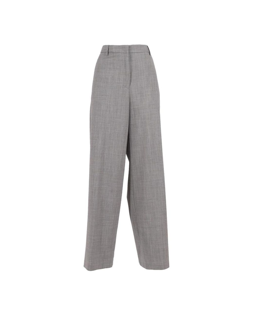 Fabiana Filippi Gray Wide Trousers