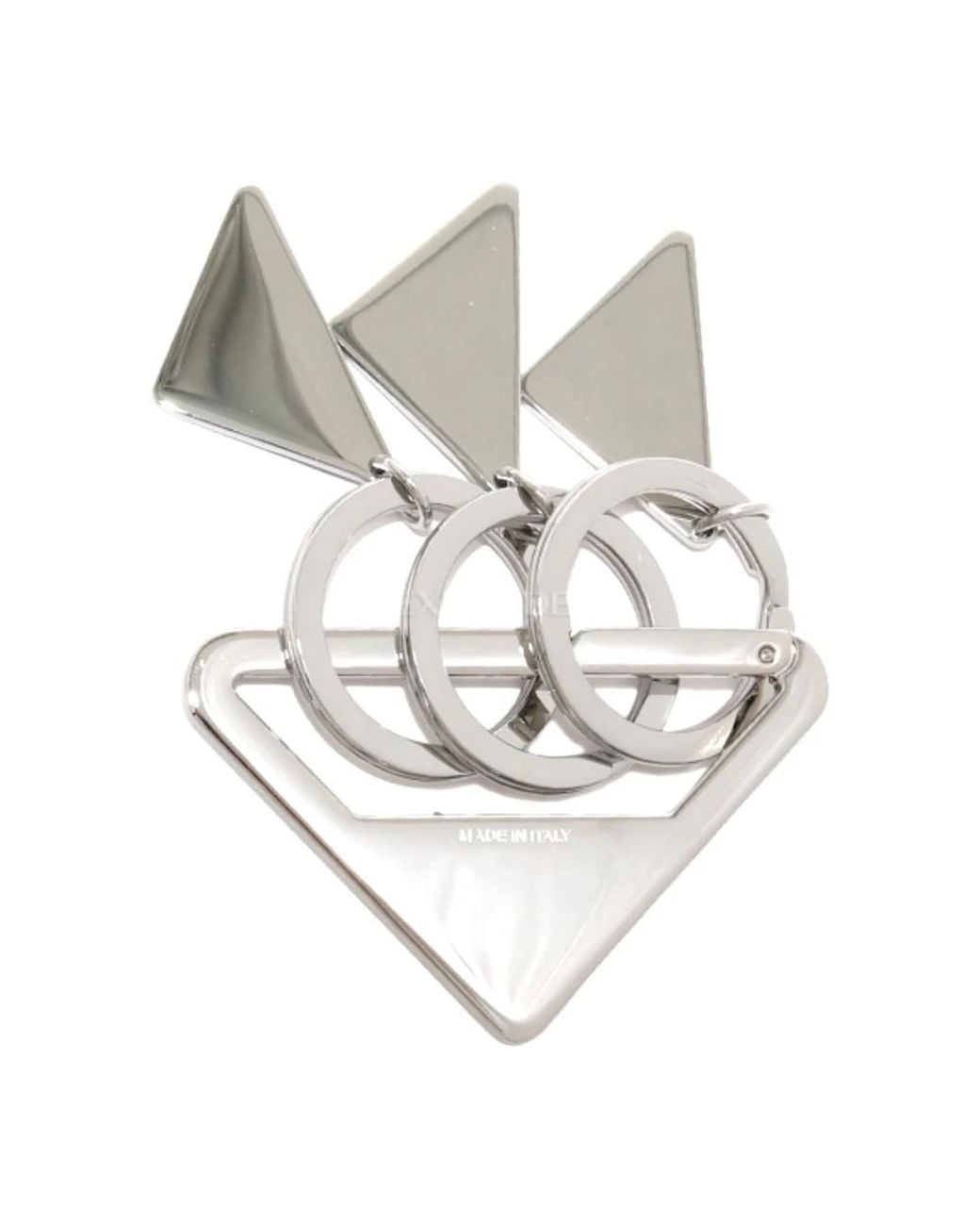 Prada Metallic Keychains for men