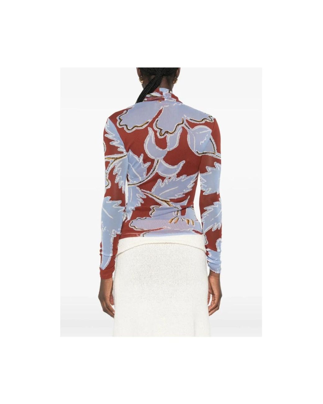Diane von Furstenberg Red Long Sleeve T-Shirts