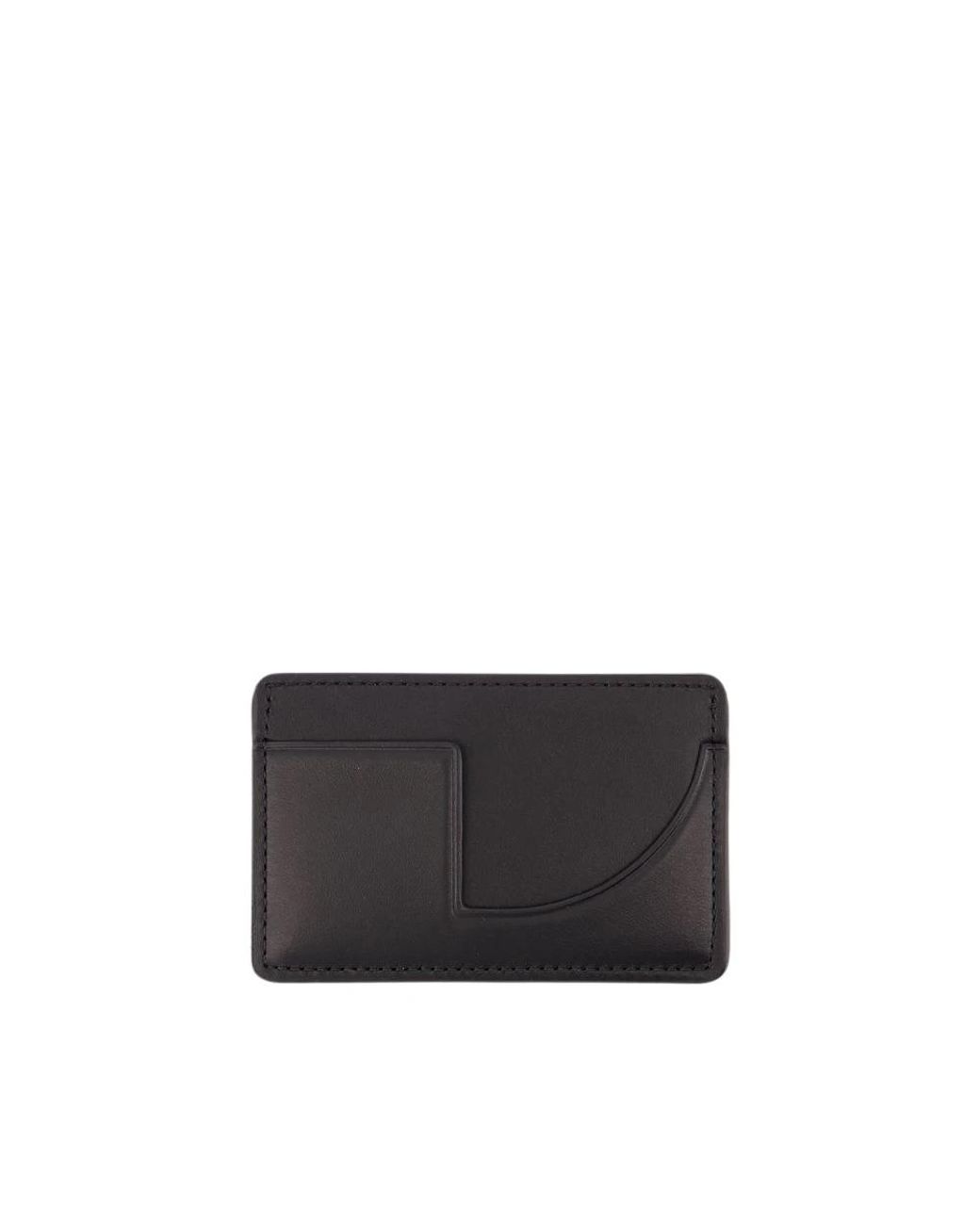 Patou Black JP -Kartenhalter Leder schwarz
