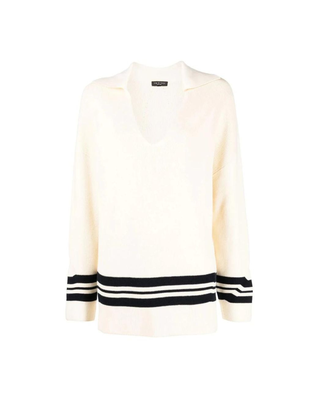 Rag & Bone White V-Neck Knitwear
