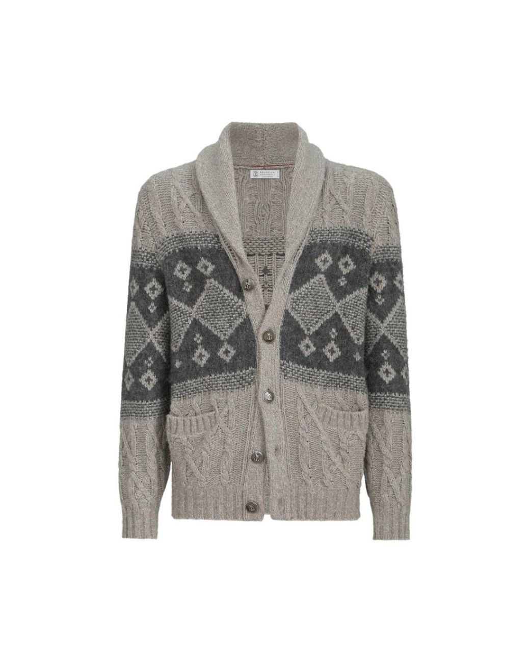 Cardigans Brunello Cucinelli de hombre de color Gray