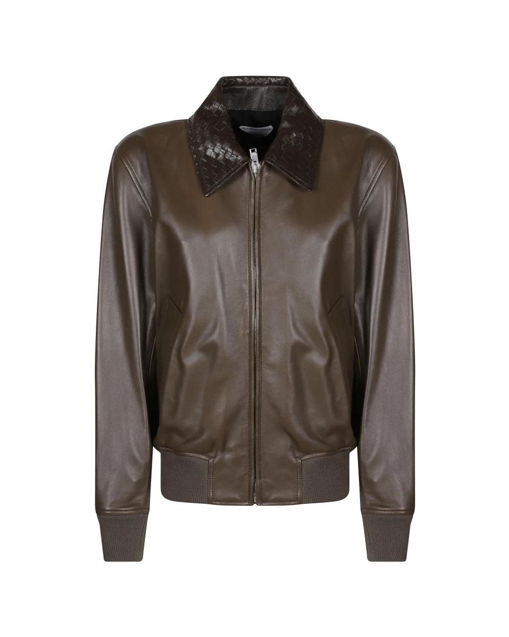 Bottega Veneta Brown Leather Jackets