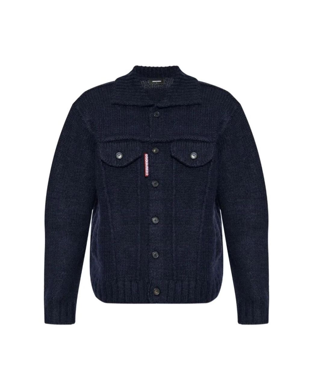 DSquared² Truien & Vesten ,Blauw ,Wol Wollen Vest in het Blue voor heren