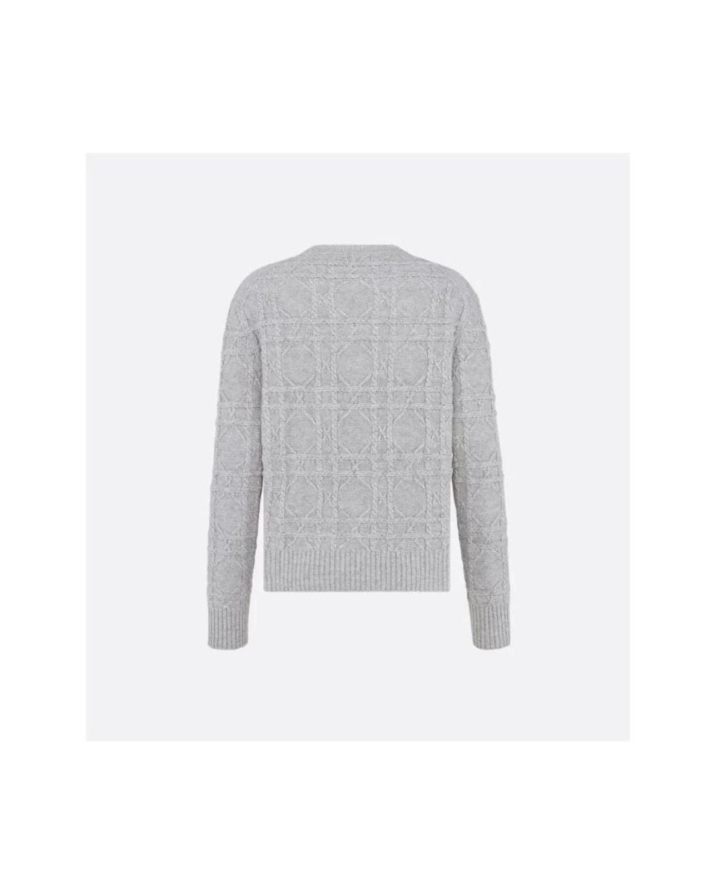 Dior Gray Round-Neck Knitwear for men