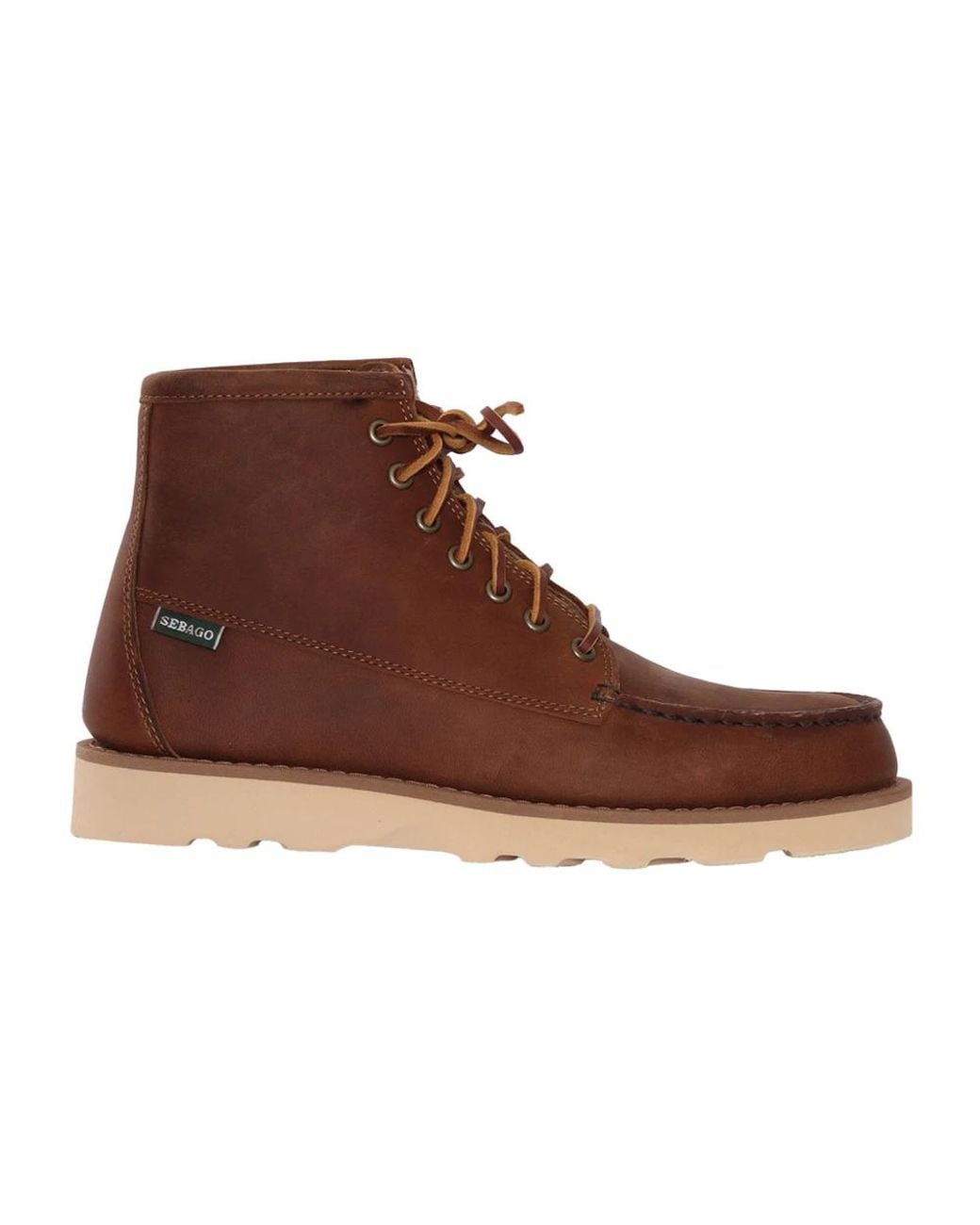 Sebago Brown Lace-Up Boots for men