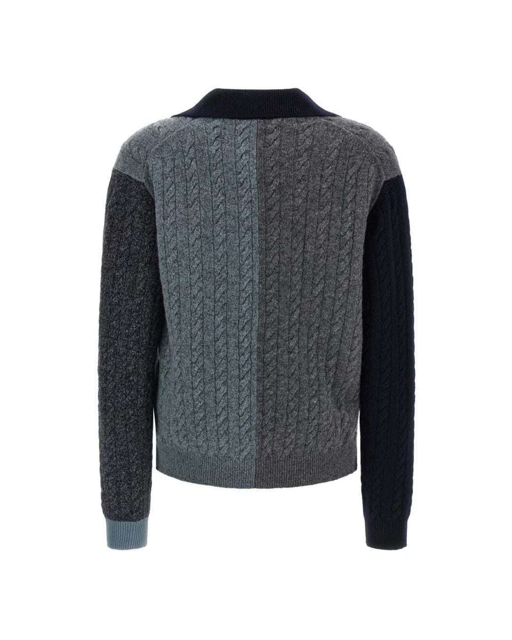 Ferragamo Gray V-Neck Knitwear