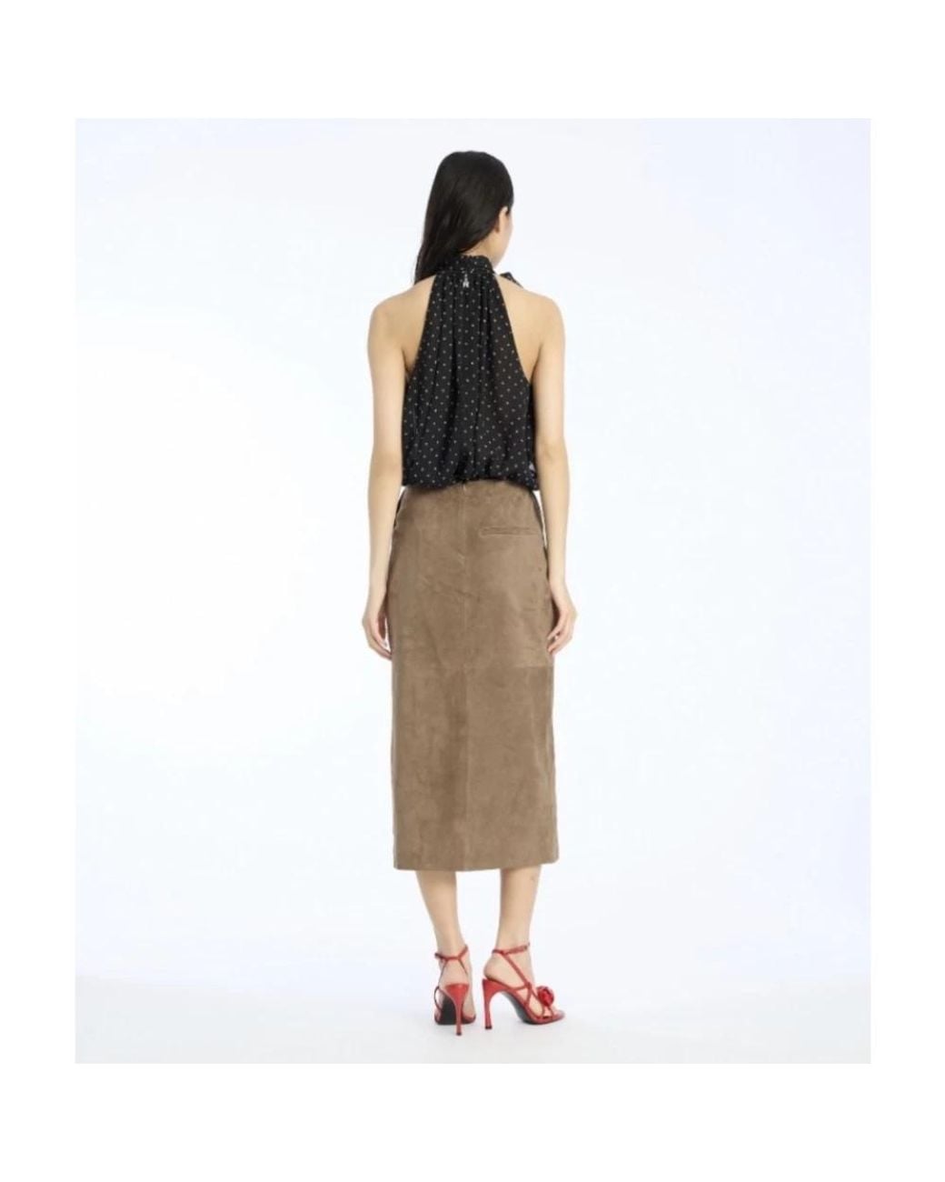 ROTATE BIRGER CHRISTENSEN Brown Midi Skirts
