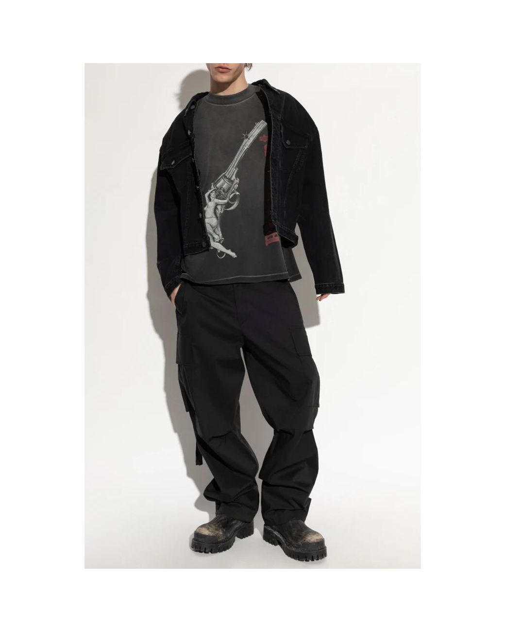 Represent Black T-Shirts for men