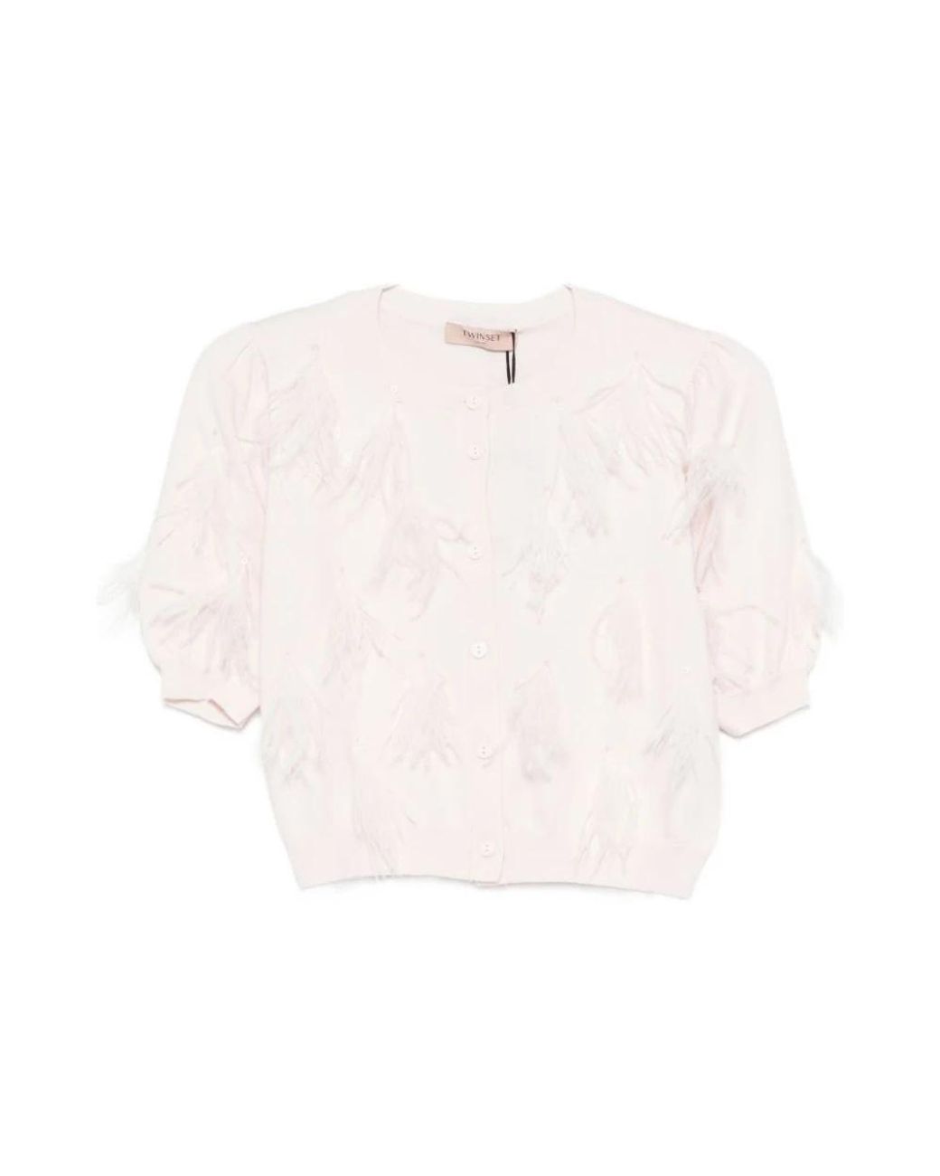 Twinset Truien & Vesten ,Roze ,Cardigan in het White