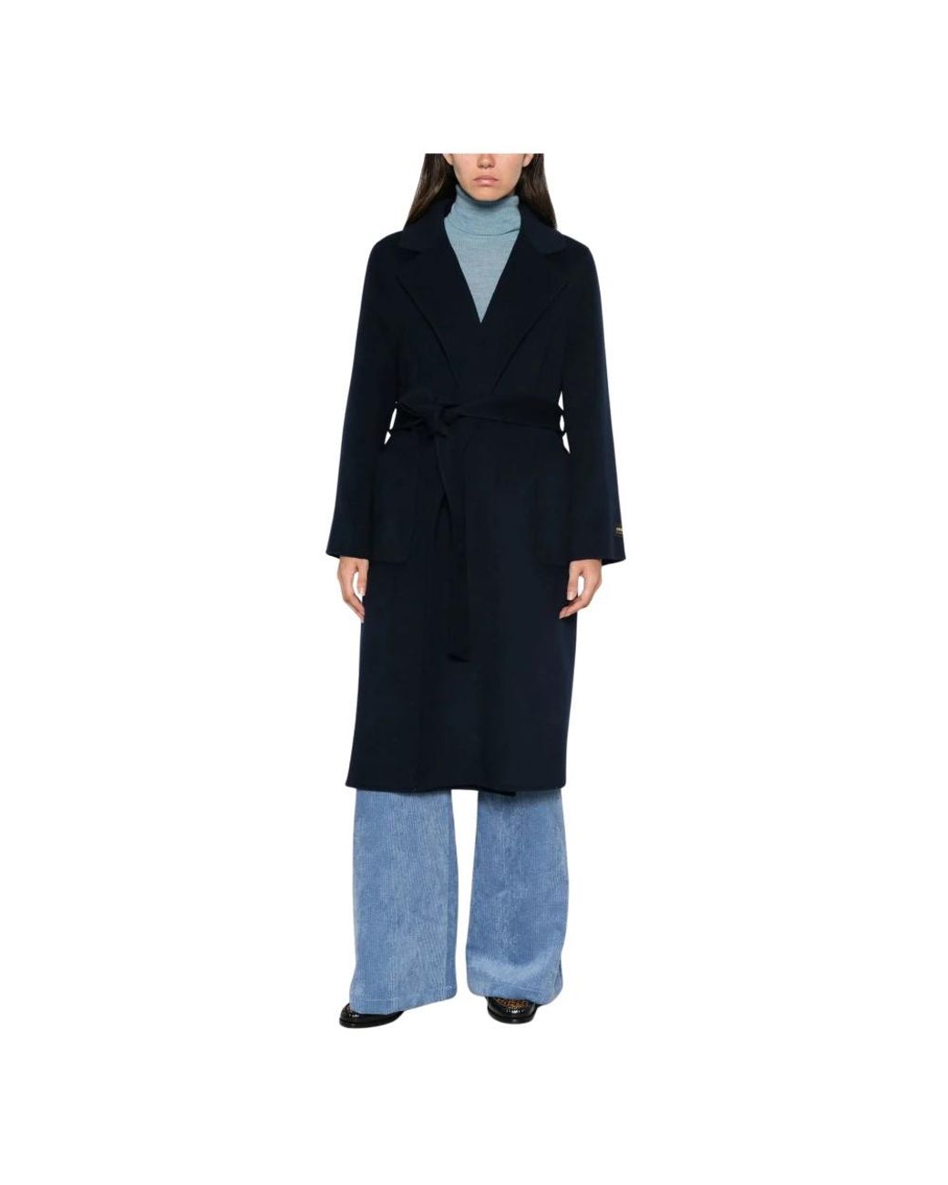 Ermanno Scervino Blue Belted Coats