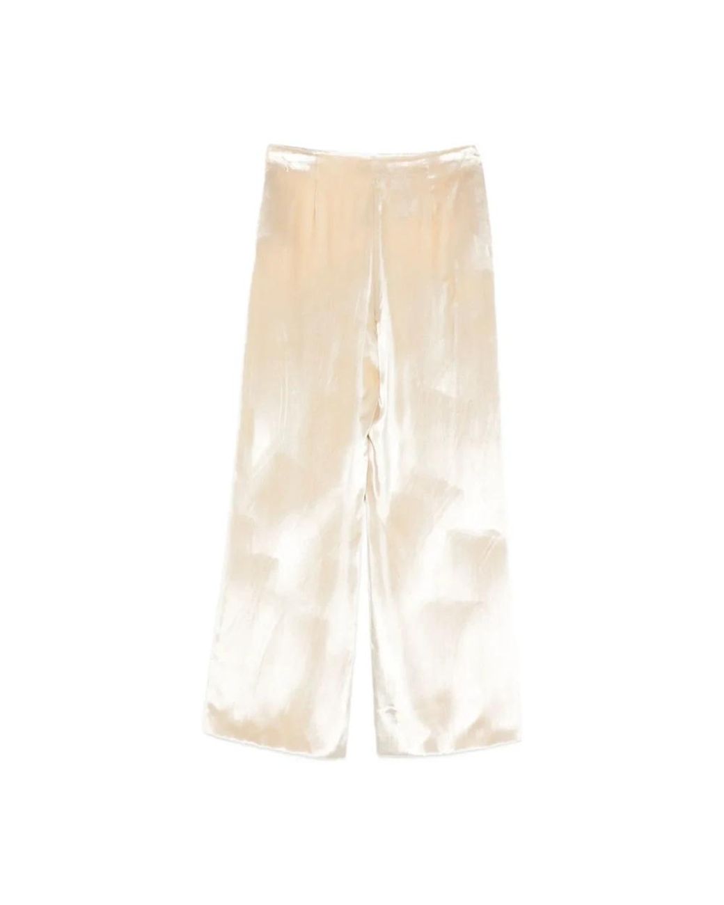 Alberta Ferretti White Wide Trousers