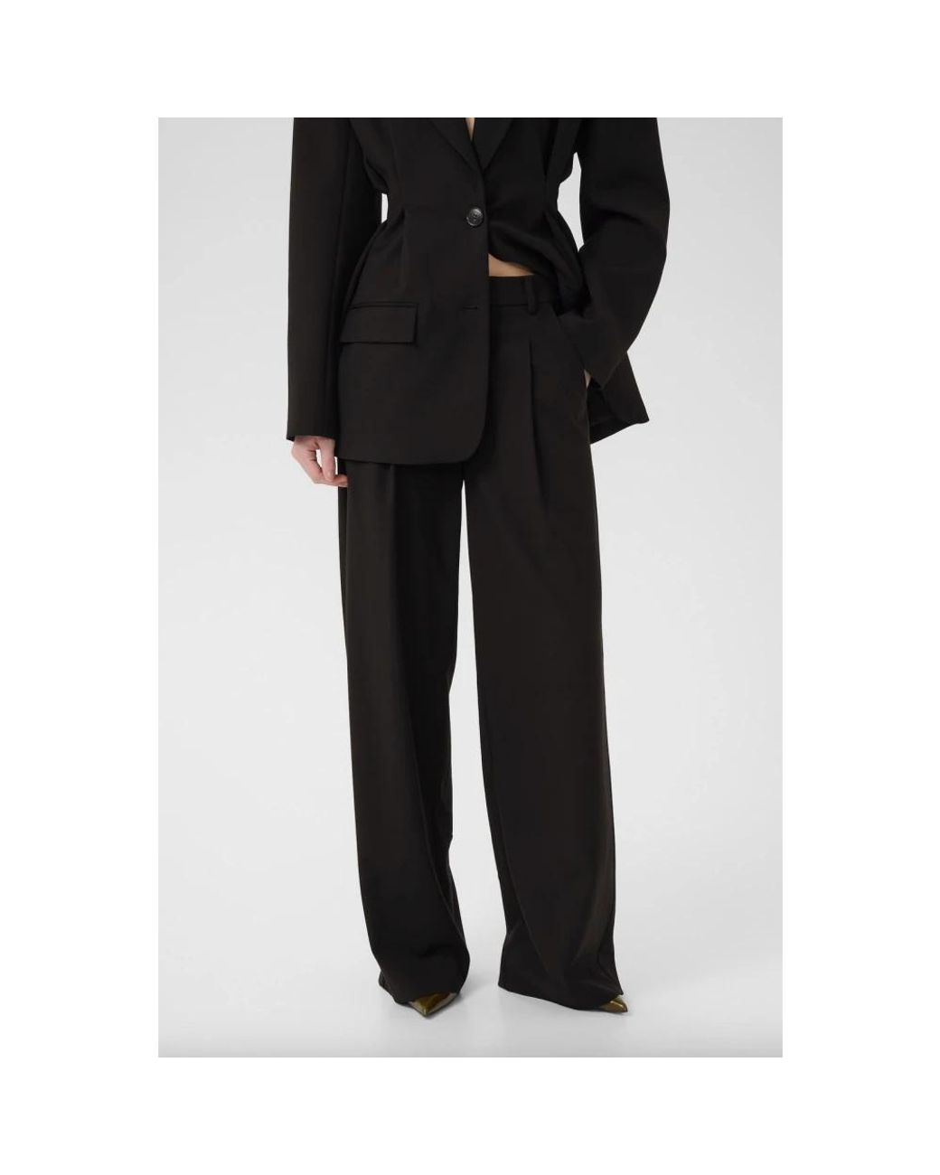 Gestuz Black Wide Trousers
