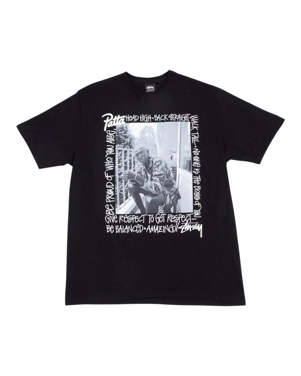 Stussy Respect Tee in het Black voor heren