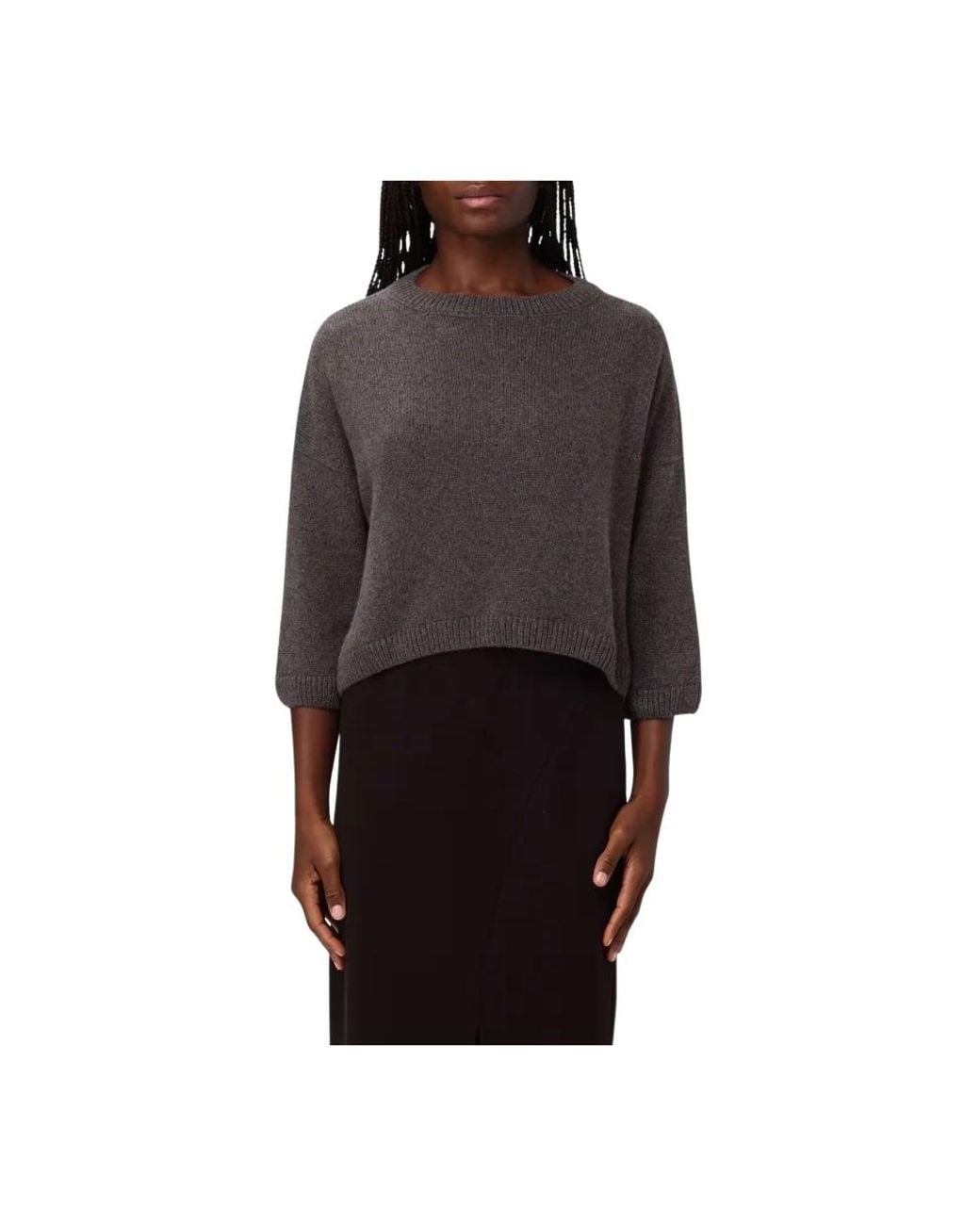 Liviana Conti Brown Round-Neck Knitwear