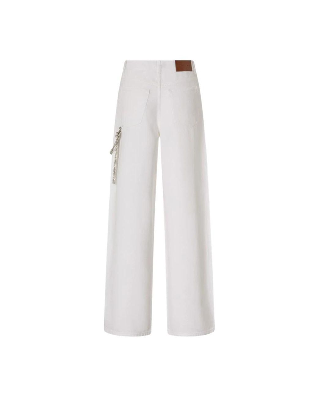 Pinko White Wide Jeans