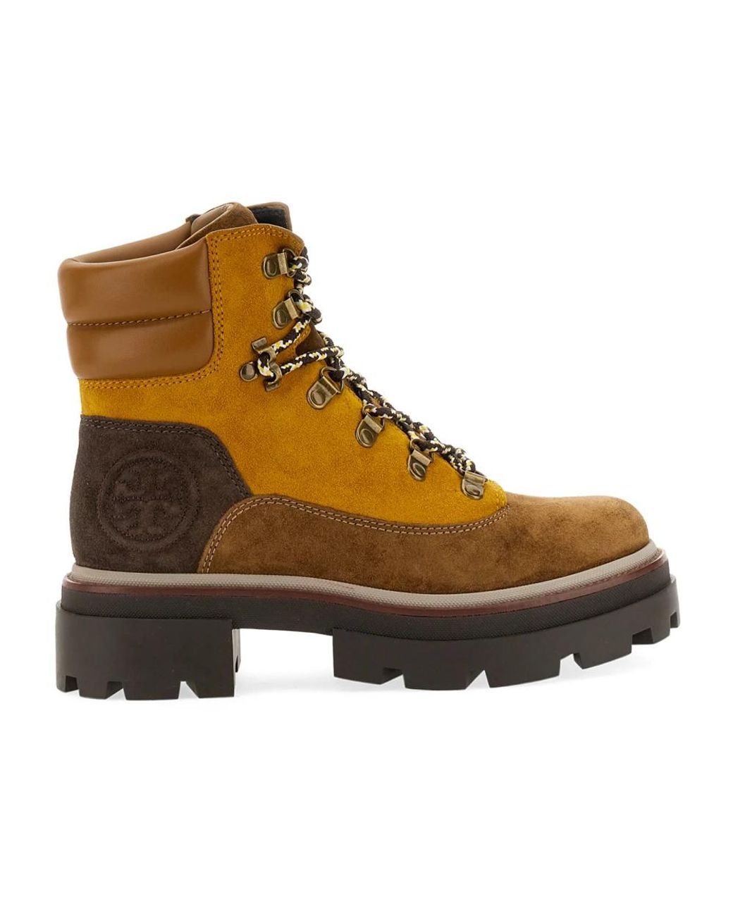 Tory Burch Brown Lace-Up Boots