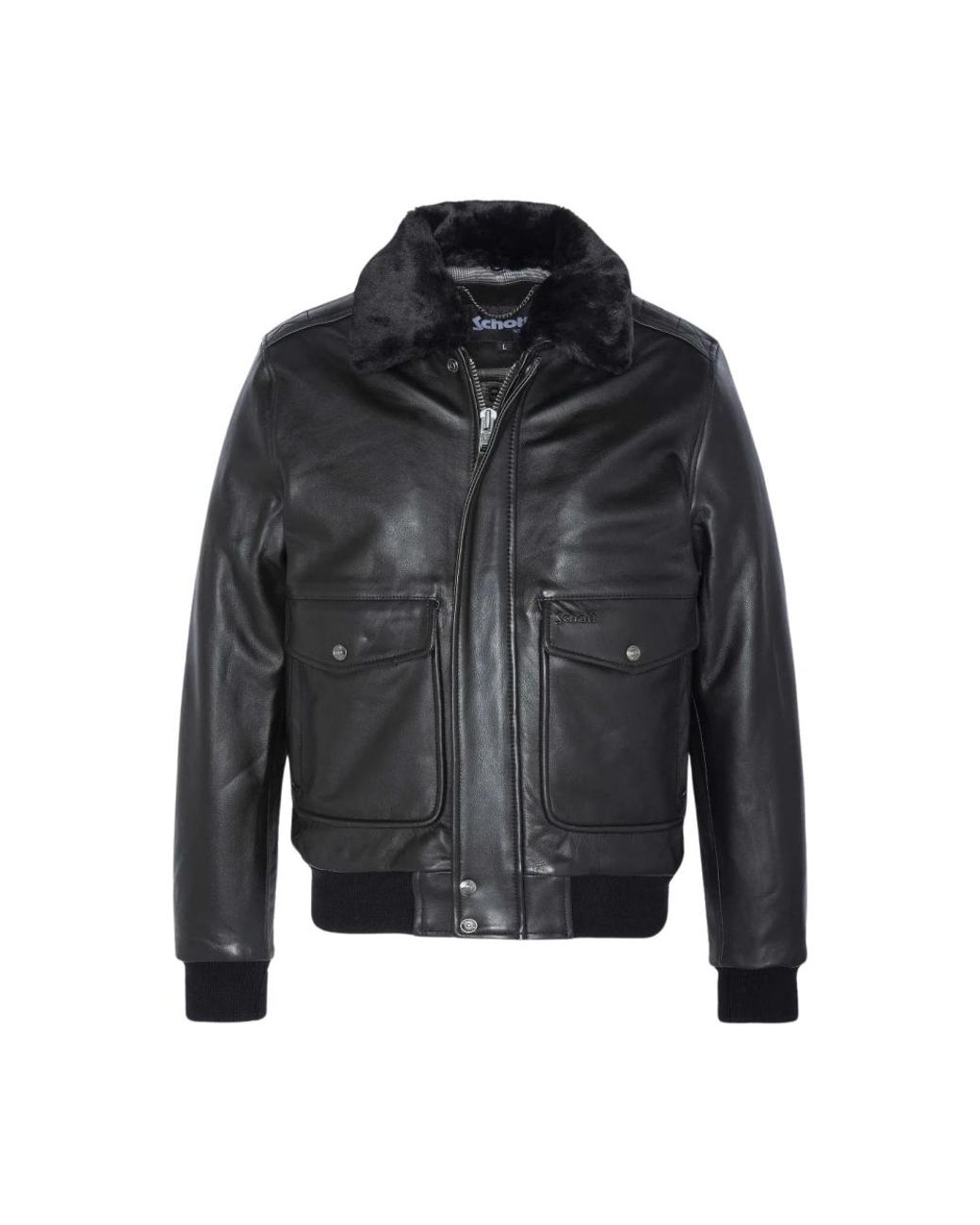 Schott Nyc Black Leather Jackets for men