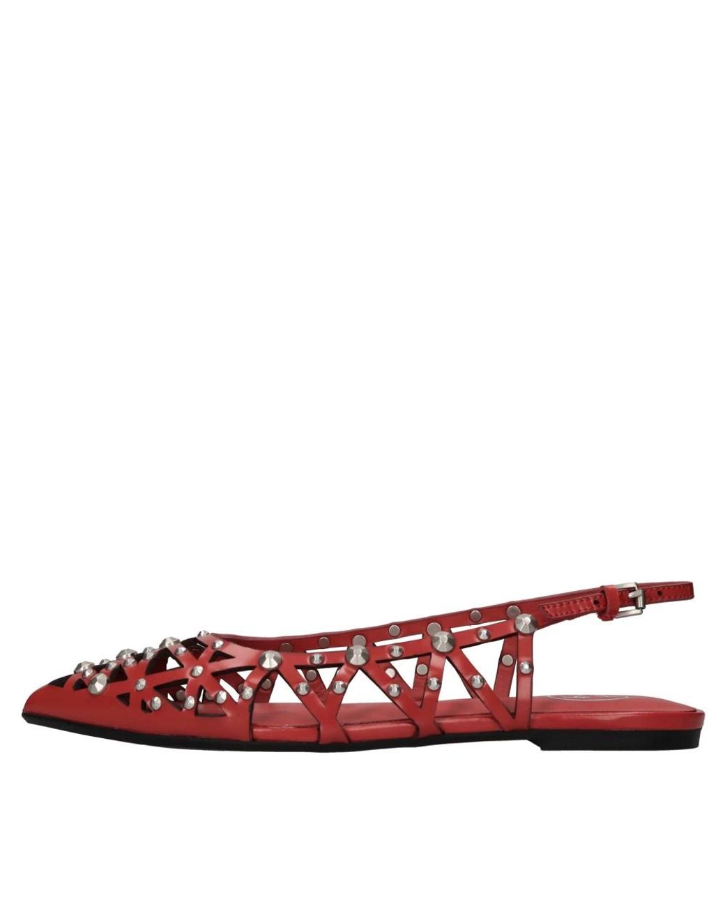 Ash Red Flat Shoes