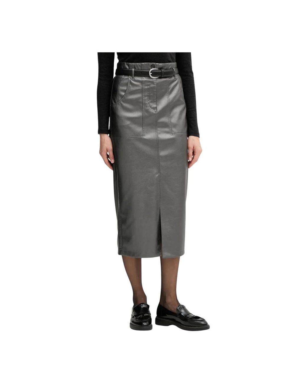 MARC AUREL Kokerrok Midi in het Gray