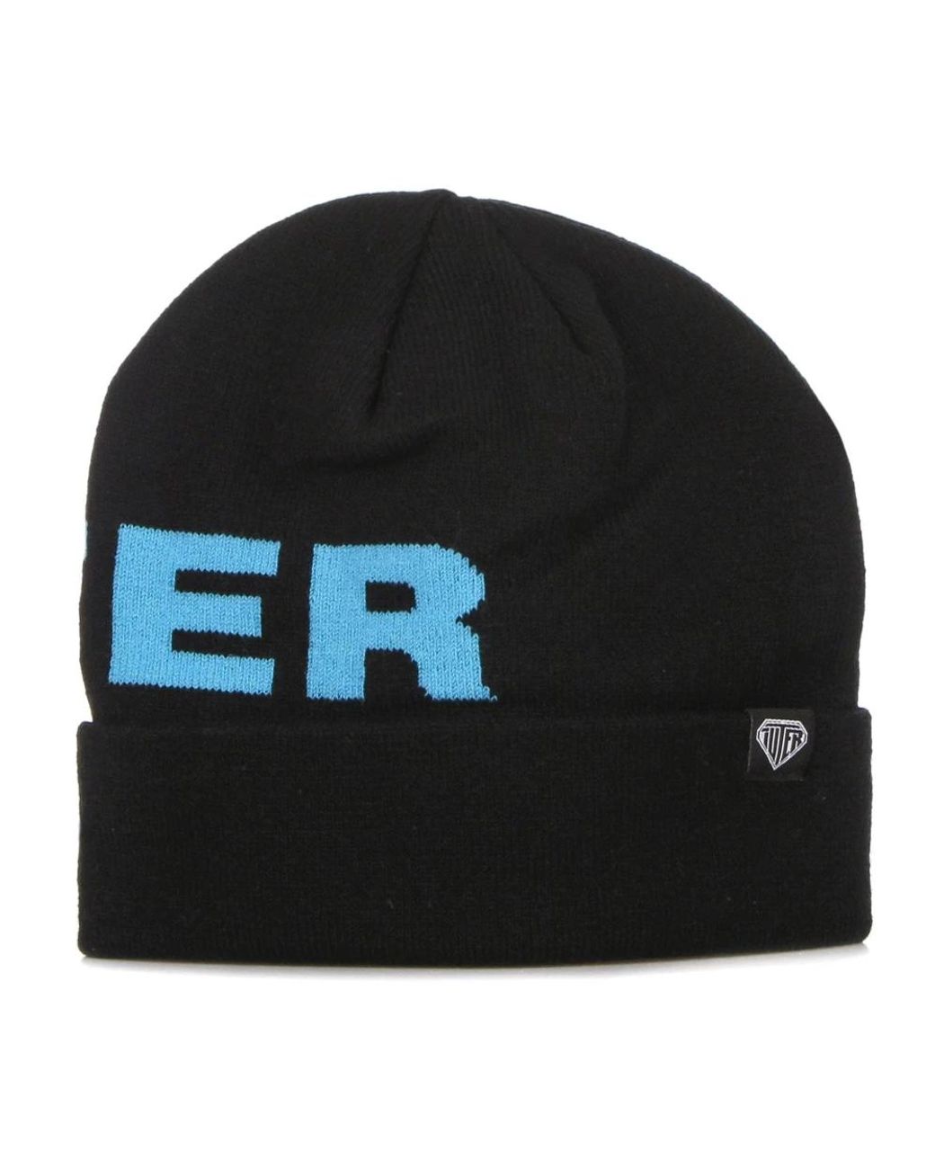 Iuter Accessoires ,Zwart ,Grote Logo Vouw Beanie Hoed Zwart in het Black voor heren