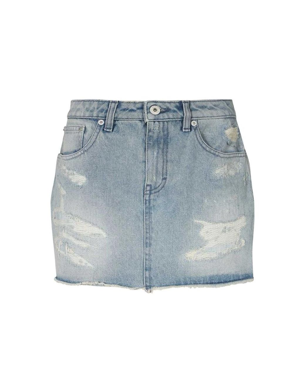 Heron Preston Blue Denim Skirts