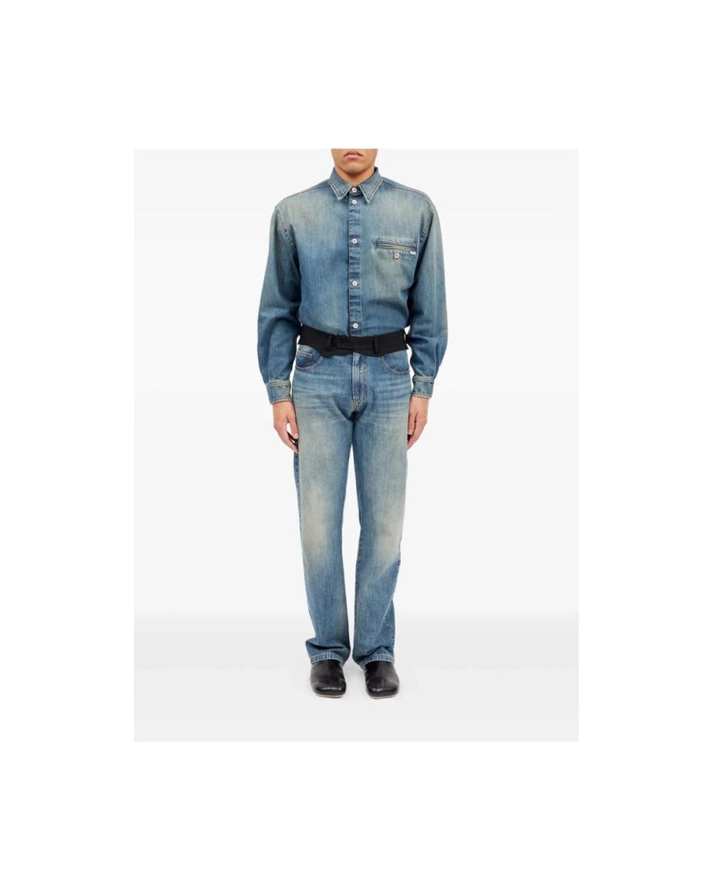 MM6 by Maison Margiela Blue Straight Jeans for men