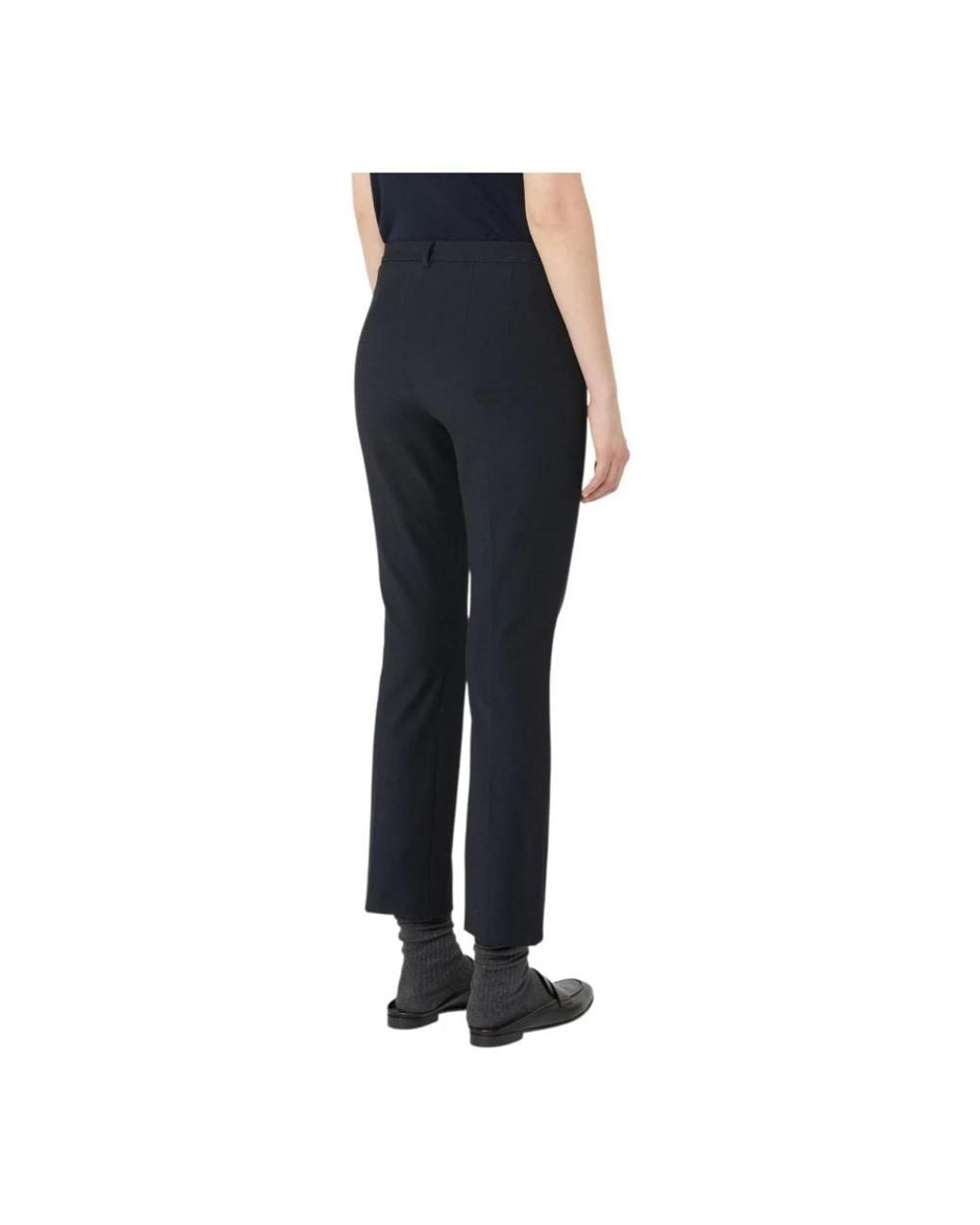 Max Mara Blue Cropped Trousers