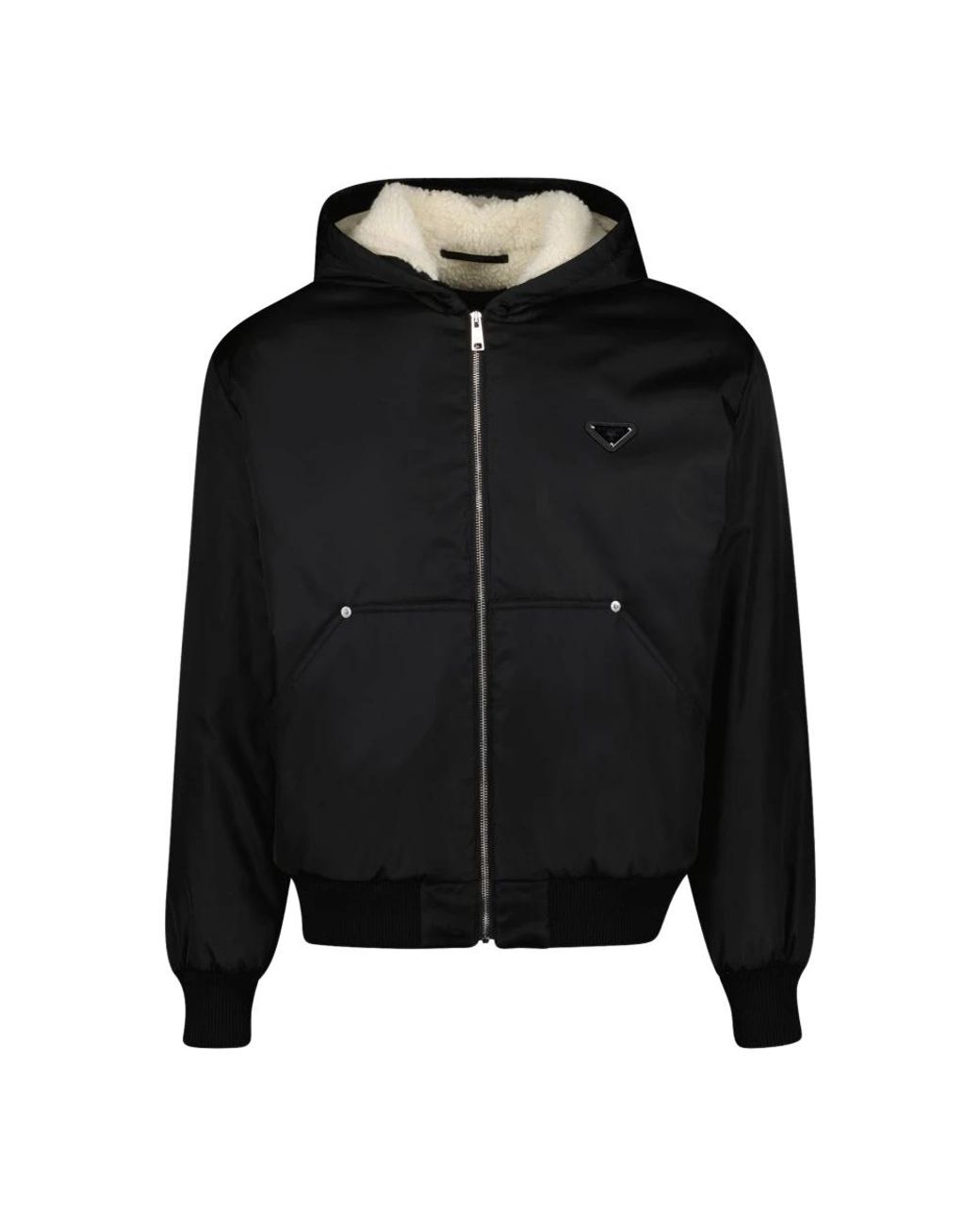 Prada Black Faux Fur & Shearling Jackets for men