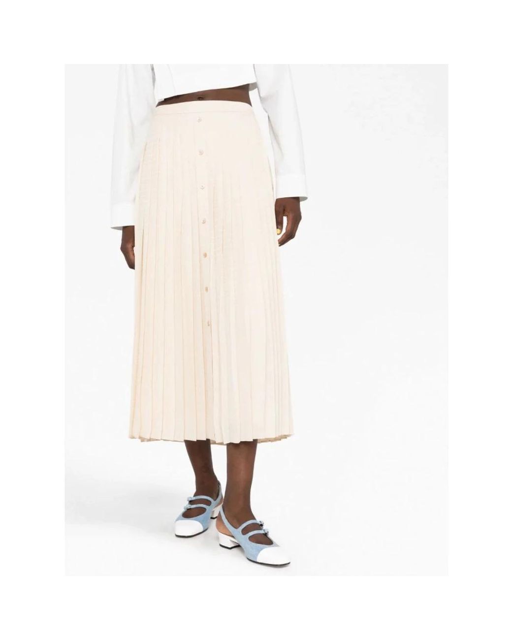 Prada Natural Midi Skirts