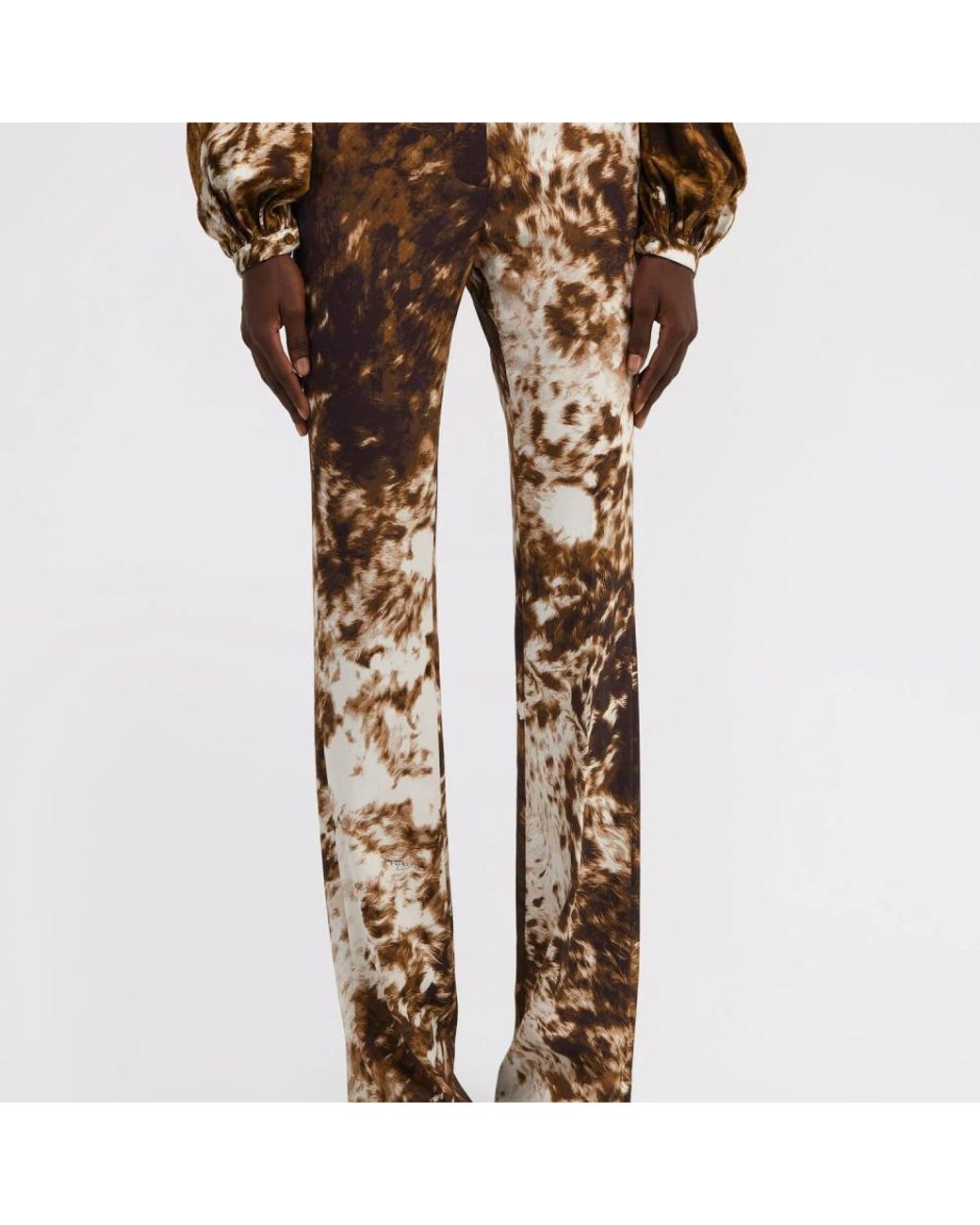 Roberto Cavalli Brown Wide Trousers