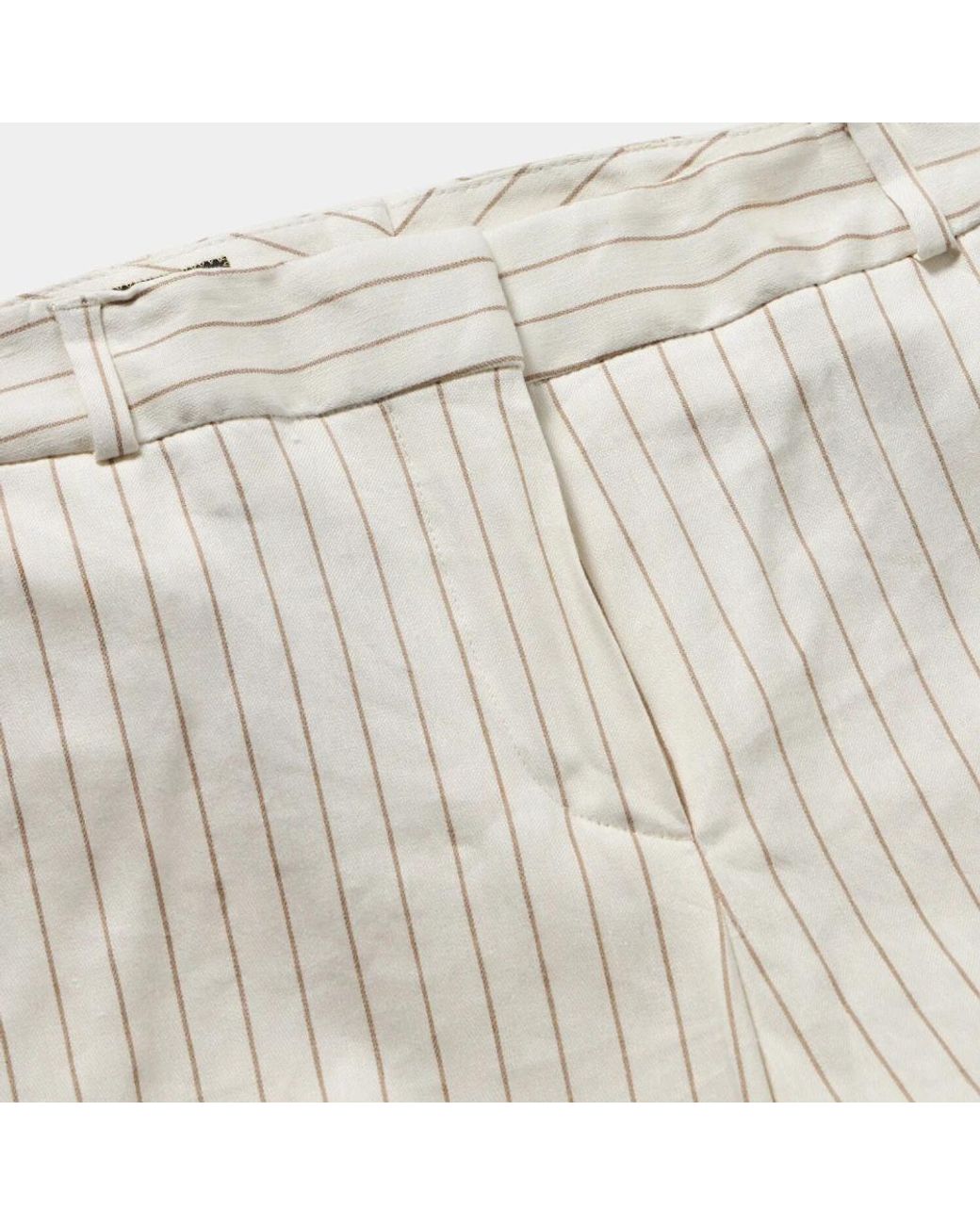 Brooks Brothers White Wide Trousers