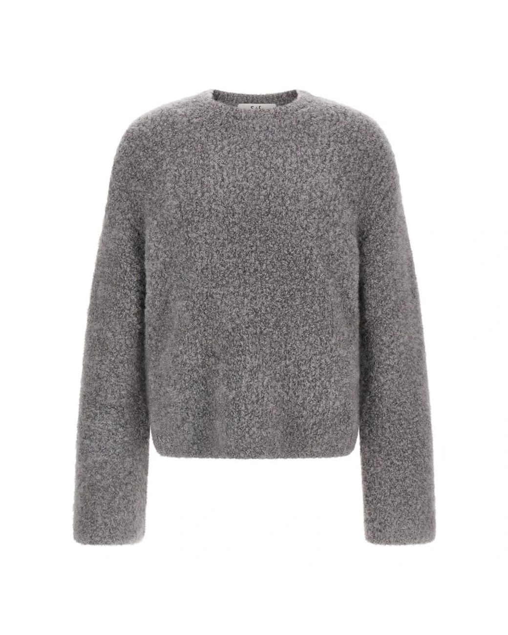 Séfr Gray Round-Neck Knitwear for men