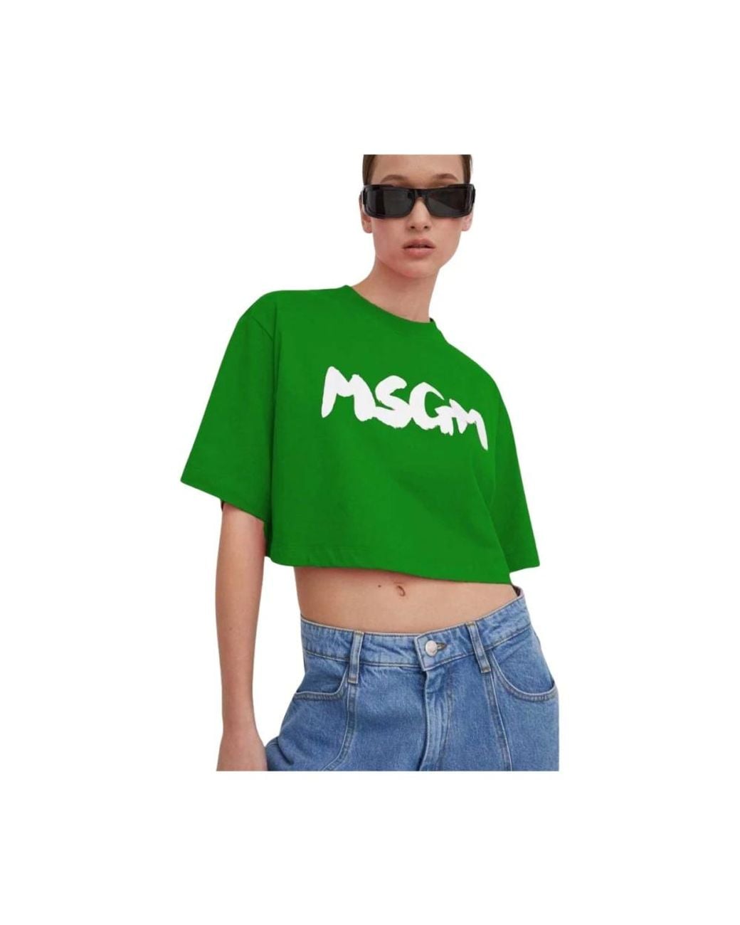 MSGM Green T-Shirts