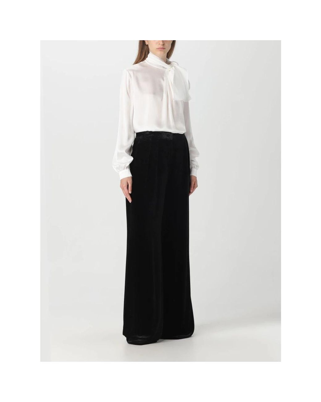 Alberta Ferretti Black Wide Trousers