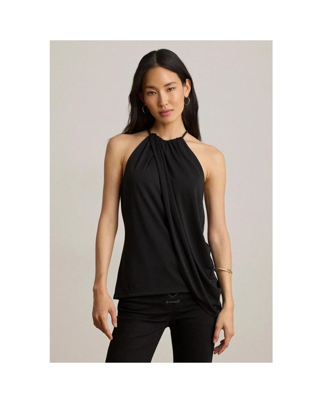 Ralph Lauren Black Sleeveless Tops