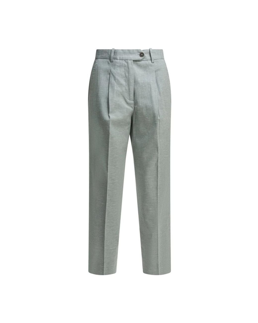 Circolo 1901 Gray Straight Trousers