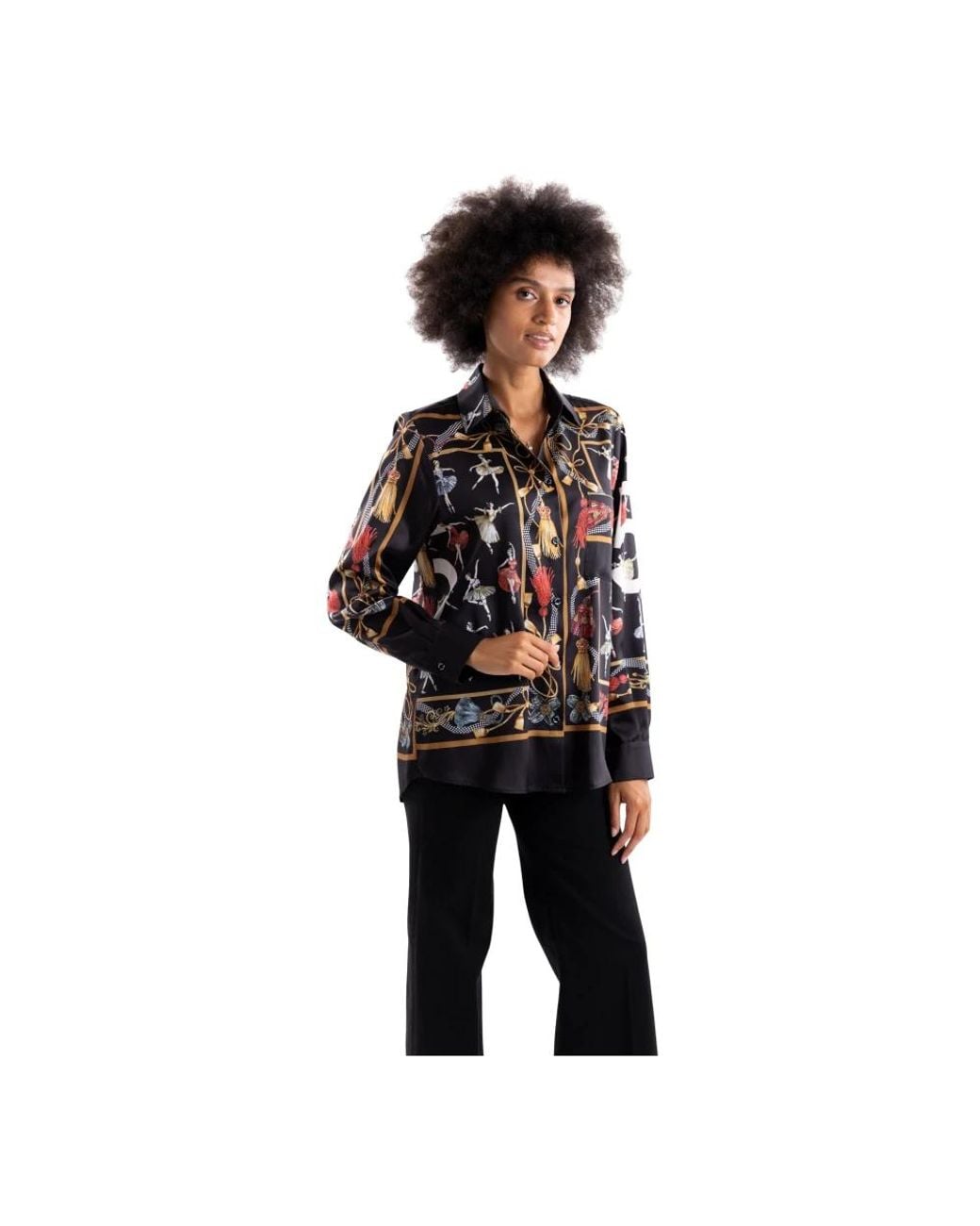 5 PROGRESS Camicia Ballerina in het Black